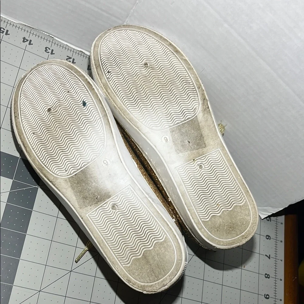 Gold Glitter Women's Sneakers - Picture 8 of 9